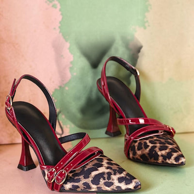 Escarpins Léopard Talon Aiguille – Chaussures Femme Glamour Y2K